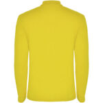 Estrella long sleeve men's polo – Yellow back view