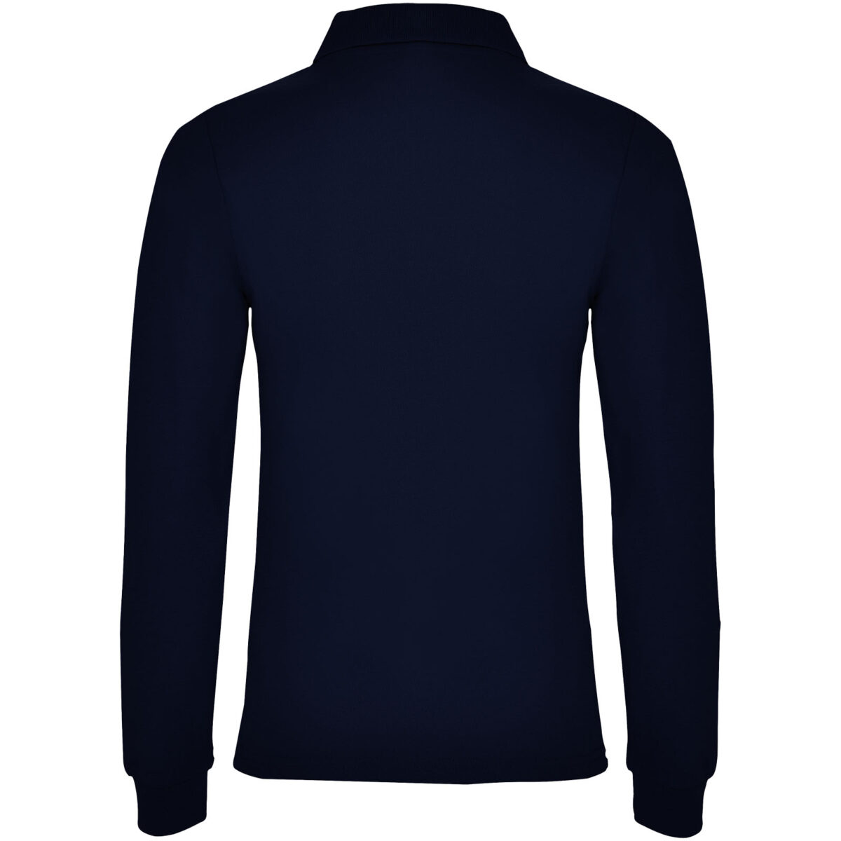 Estrella long sleeve women's polo – Navy Blue back view