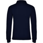 Estrella long sleeve women's polo – Navy Blue back view