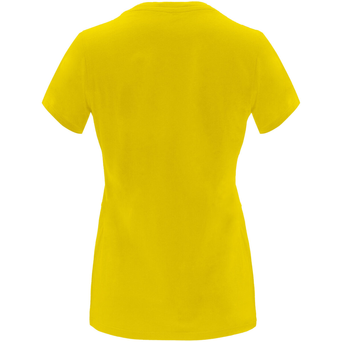 Capri short sleeve women's t-shirt – Yellow back view