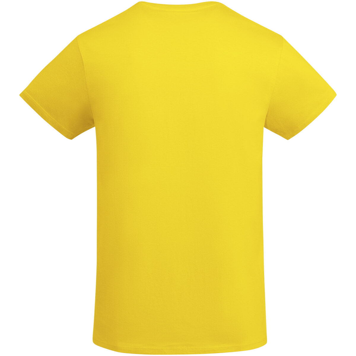 Breda organic cotton short sleeve men's t-shirt – Yellow back view