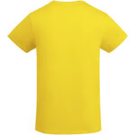 Breda organic cotton short sleeve men's t-shirt – Yellow back view