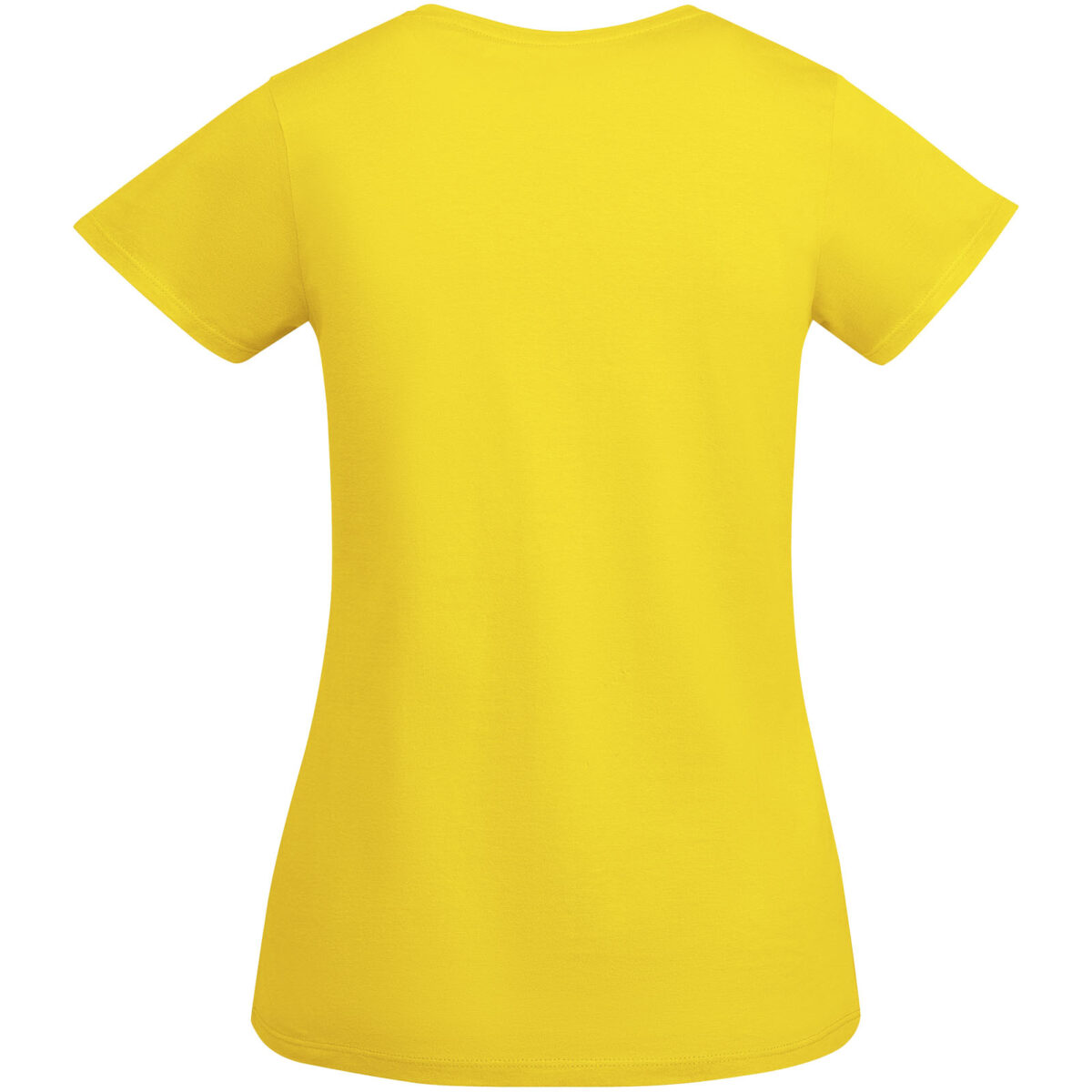 Breda organic cotton short sleeve women's t-shirt – Yellow back view
