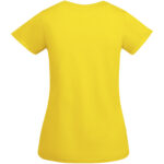 Breda organic cotton short sleeve women's t-shirt – Yellow back view