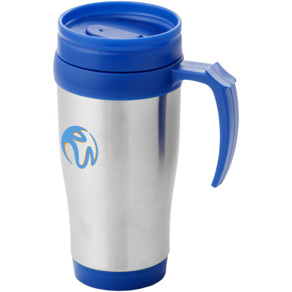 Sanibel 400 ml insulated mug – Silver with logo