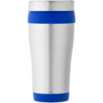 Elwood 410 ml insulated tumbler – Silver front view