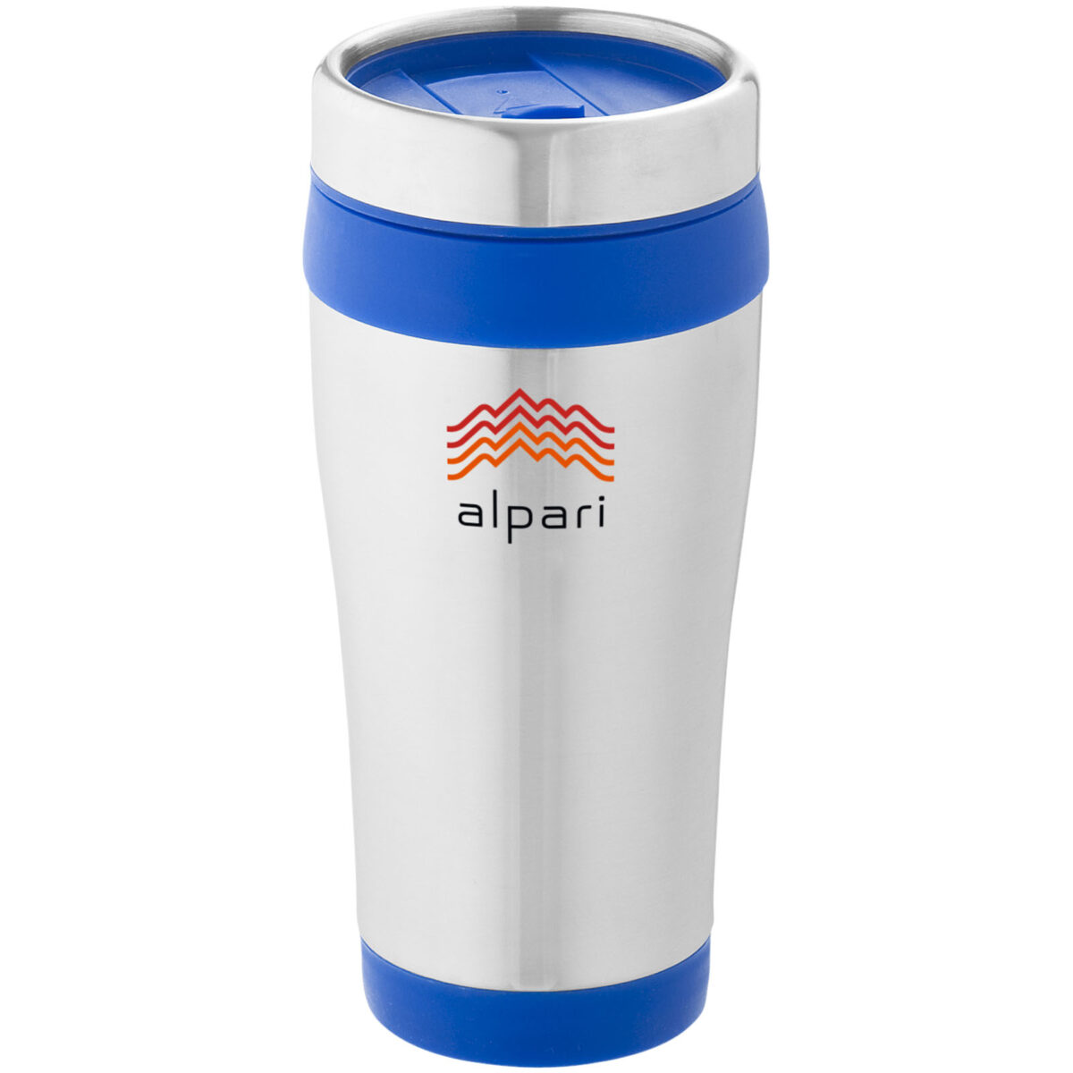 Elwood 410 ml insulated tumbler – Silver with logo