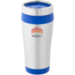 Elwood 410 ml insulated tumbler – Silver with logo