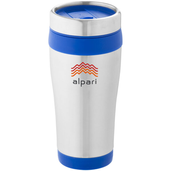 Elwood 410 ml insulated tumbler – Silver with logo