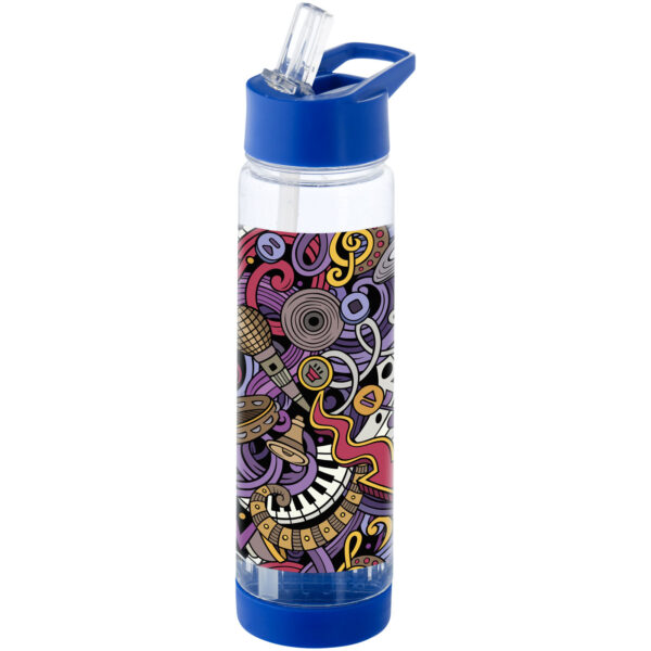 Tutti-frutti 740 ml Tritan™ infuser sport bottle – Transparent with logo