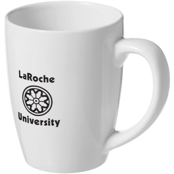 Bogota 350 ml ceramic mug – White with logo