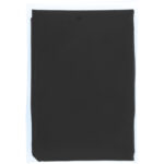 Ziva disposable rain poncho with storage pouch – Solid black front view