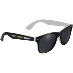 Sun Ray sunglasses with two coloured tones – White with logo