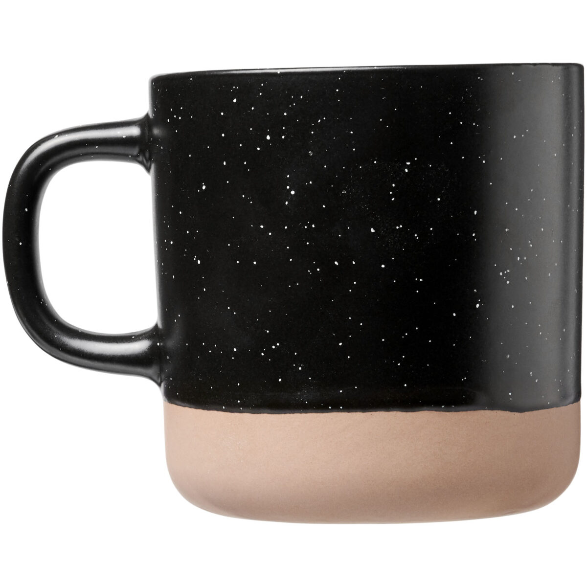 Pascal 360 ml ceramic mug – Solid black back view