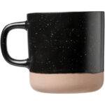 Pascal 360 ml ceramic mug – Solid black back view