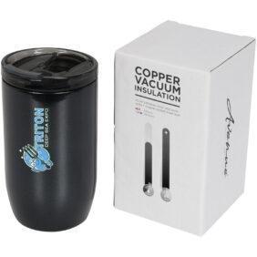 Lagom 380 ml copper vacuum insulated tumbler – Shiny black with logo