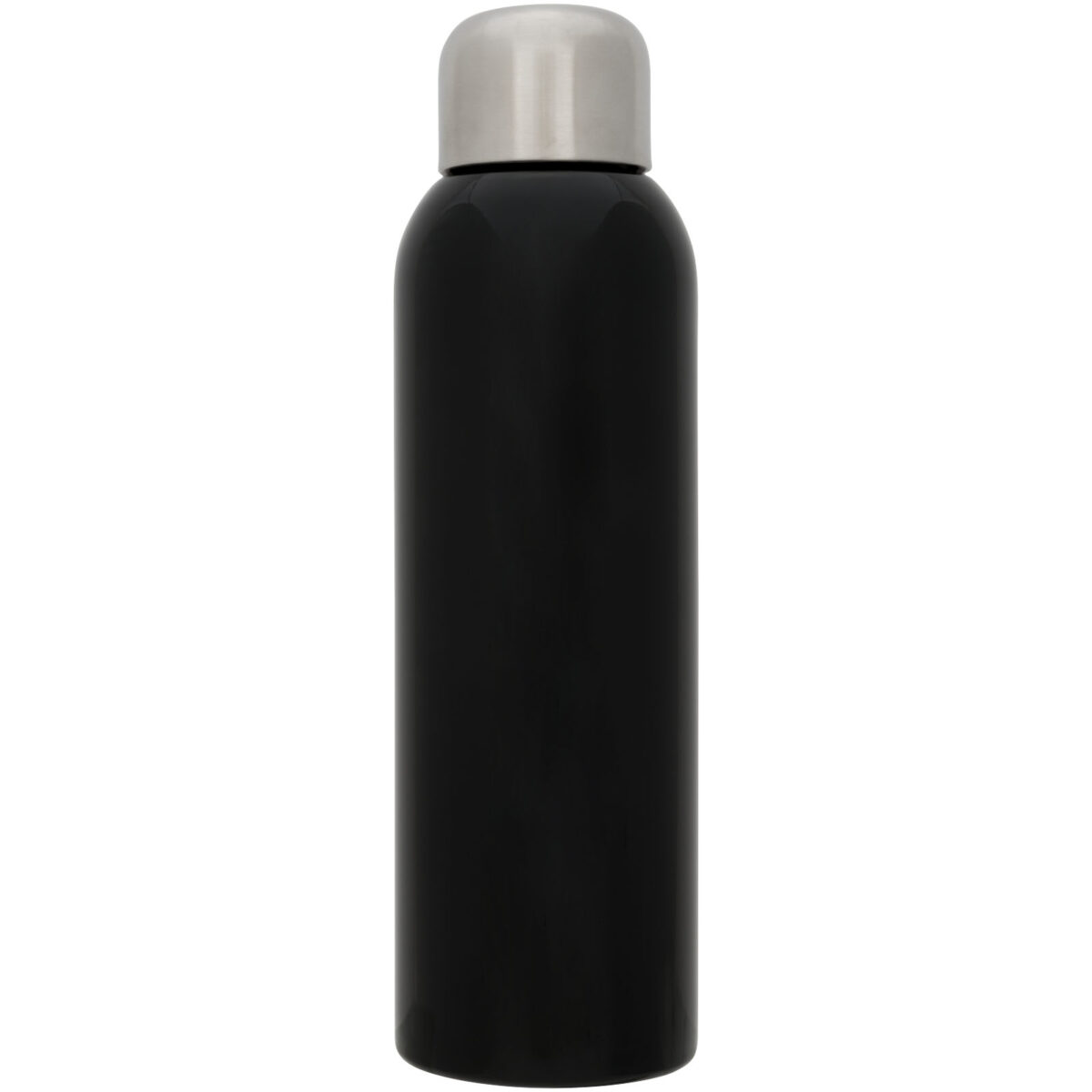 Guzzle 820 ml water bottle – Solid black front view