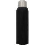 Guzzle 820 ml water bottle – Solid black front view