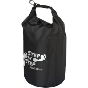 Camper 10 litre waterproof bag – Solid black with logo