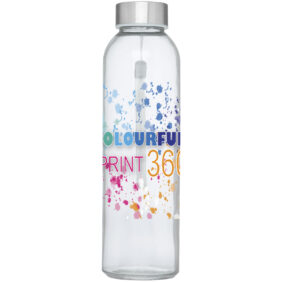 Bodhi 500 ml glass water bottle – White with logo