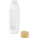 Tidan 600 ml borosilicate glass bottle with silicone grip – White extra view