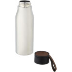 Ljungan 500 ml copper vacuum insulated stainless steel bottle with PU leather strap and lid – Silver extra view