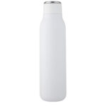 Marka 600 ml copper vacuum insulated bottle with metal loop – White front view