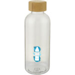 Ziggs 650 ml recycled plastic water bottle – Transparent with logo