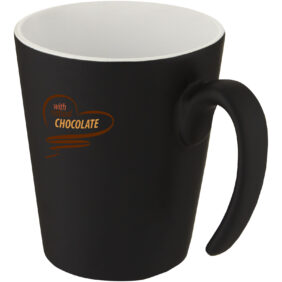 Oli 360 ml ceramic mug with handle – White with logo