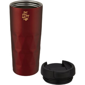 Prism 450 ml copper vacuum insulated tumbler – Red with logo