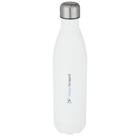 Cove 750 ml vacuum insulated stainless steel bottle – White with logo