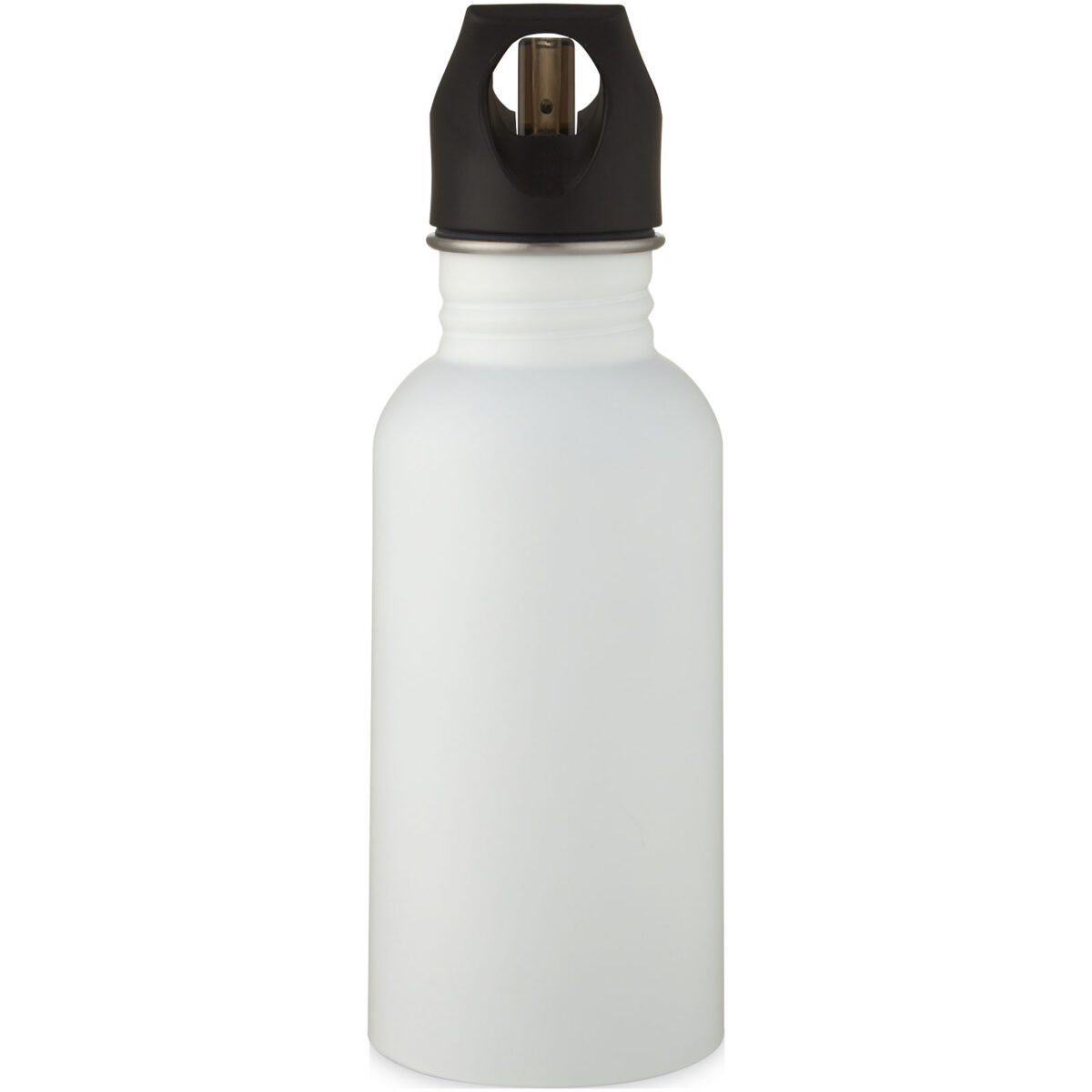 Lexi 500 ml stainless steel sport bottle – White front view