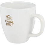 Moni 430 ml ceramic mug – White with logo