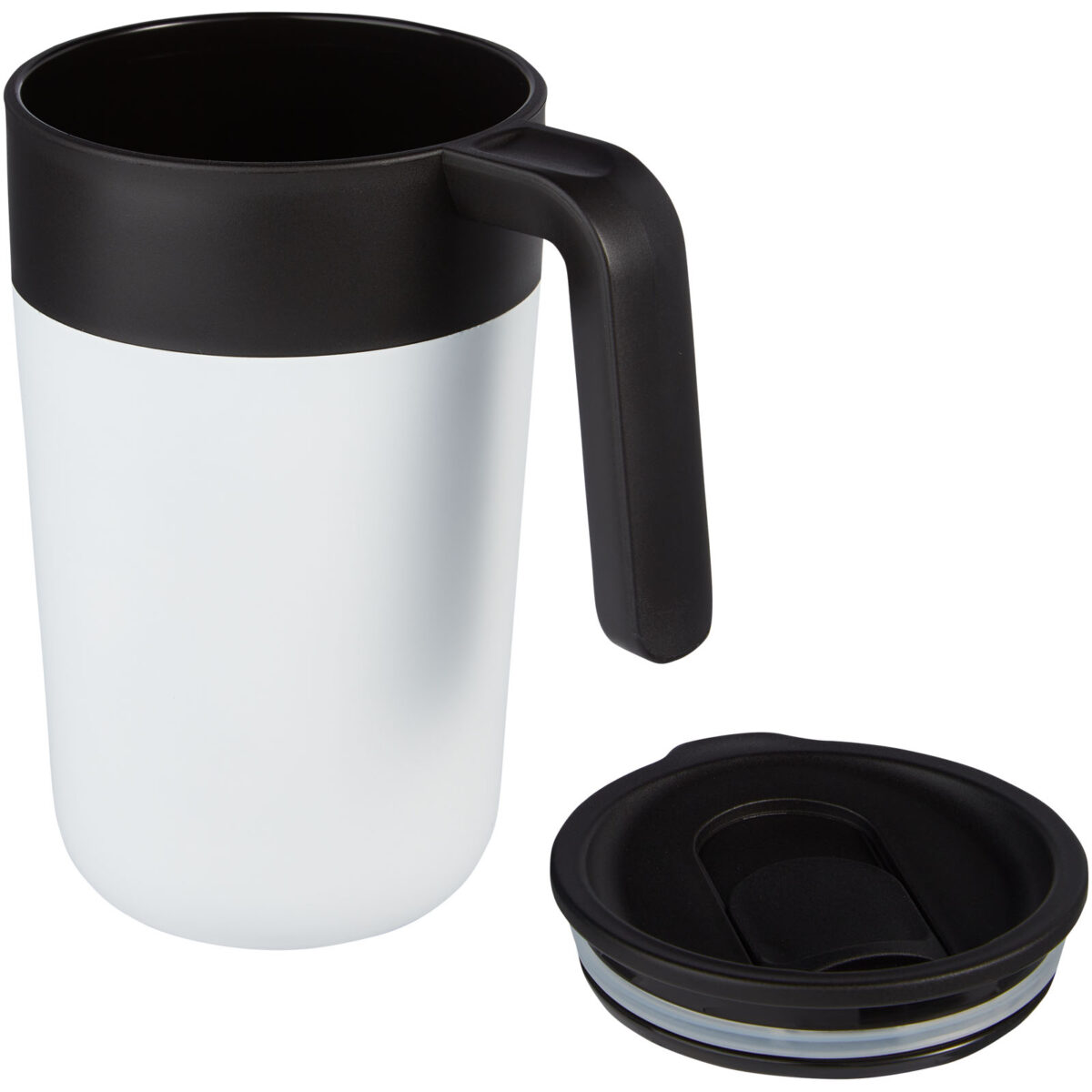 Nordia 400 ml double-wall recycled mug – White extra view