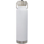 Thor 750 ml copper vacuum insulated sport bottle – White back view