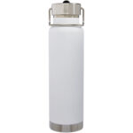 Thor 750 ml copper vacuum insulated sport bottle – White front view