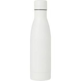 Vasa 500 ml RCS certified recycled stainless steel copper vacuum insulated bottle – White front view