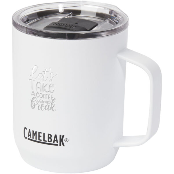 CamelBak® Horizon 350 ml vacuum insulated camp mug – White with logo