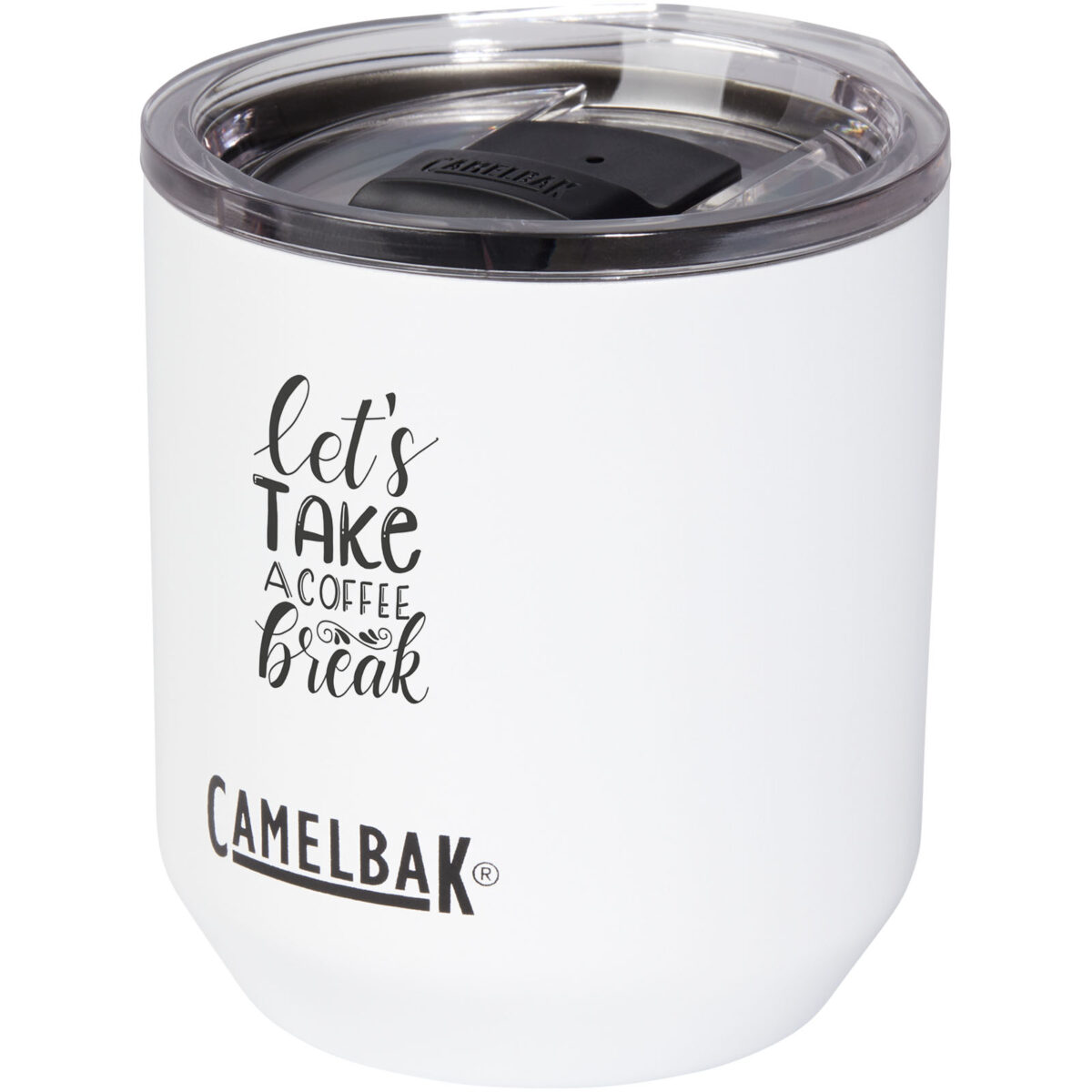 CamelBak® Horizon Rocks 300 ml vacuum insulated tumbler – White with logo
