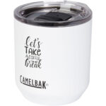 CamelBak® Horizon Rocks 300 ml vacuum insulated tumbler – White with logo