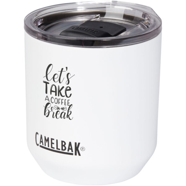 CamelBak® Horizon Rocks 300 ml vacuum insulated tumbler – White with logo