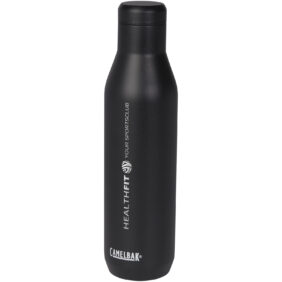 CamelBak® Horizon 750 ml vacuum insulated water/wine bottle – Solid black with logo