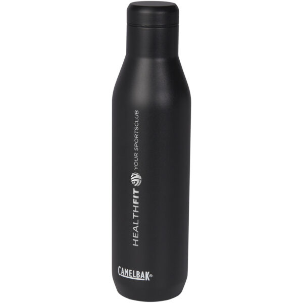 CamelBak® Horizon 750 ml vacuum insulated water/wine bottle – Solid black with logo