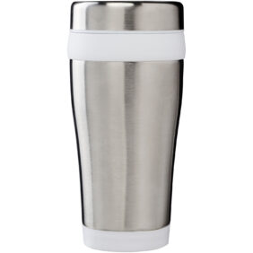 Elwood 410 ml RCS certified recycled stainless steel insulated tumbler – White front view