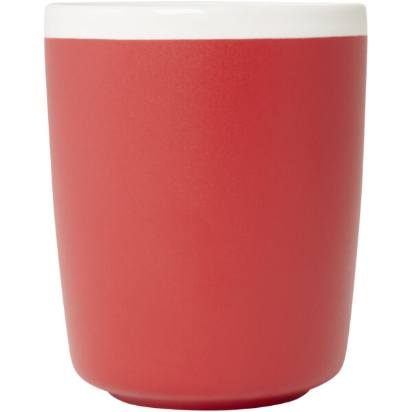 Lilio 310 ml ceramic mug – Red front view