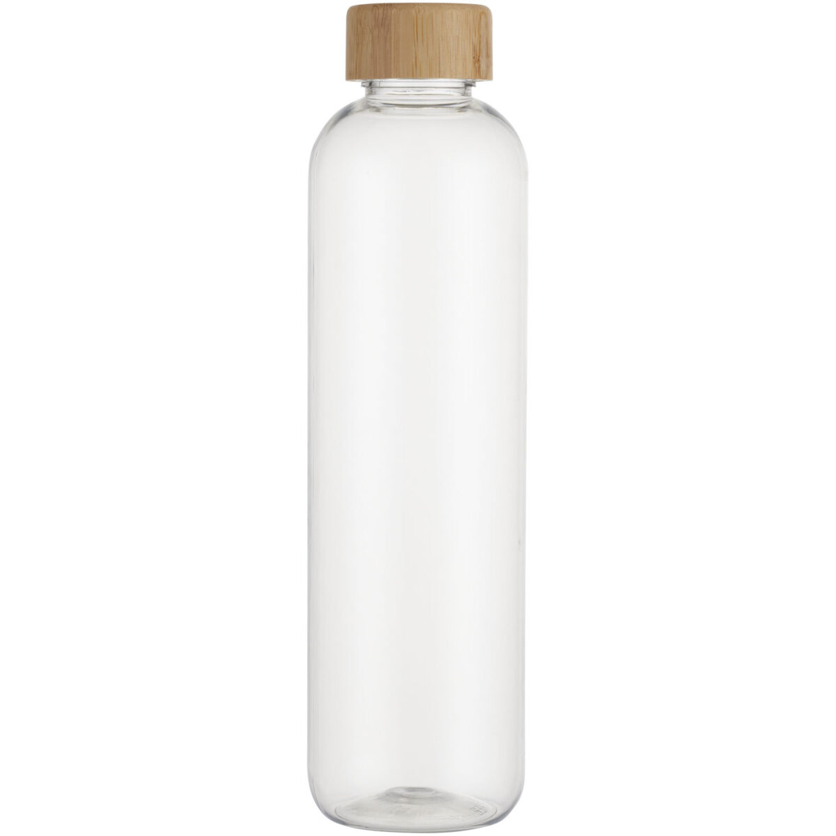 Ziggs 1000 ml recycled plastic water bottle – Transparent clear front view
