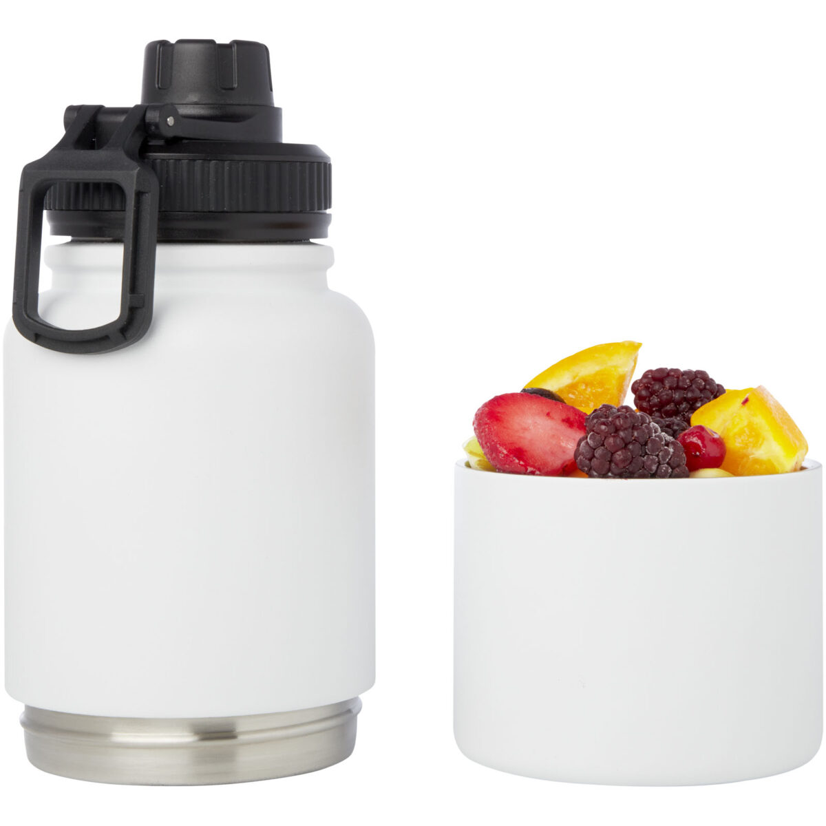Dupeca 840 ml RCS certified stainless steel insulated sport bottle – White extra view