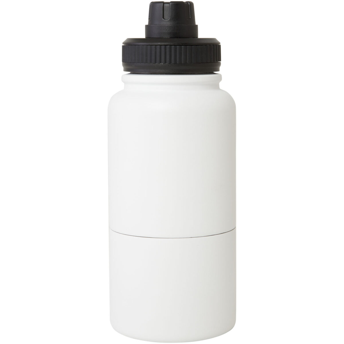 Dupeca 840 ml RCS certified stainless steel insulated sport bottle – White front view