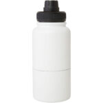 Dupeca 840 ml RCS certified stainless steel insulated sport bottle – White front view