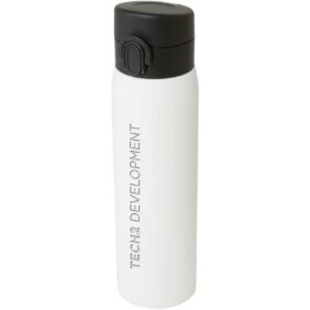 Sika 450 ml RCS certified recycled stainless steel insulated flask – White with logo